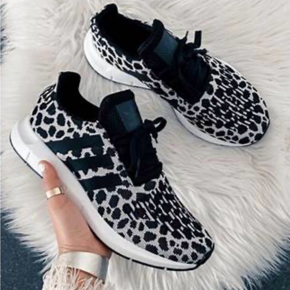 adidas Black and White Patterned Women's Sneakers